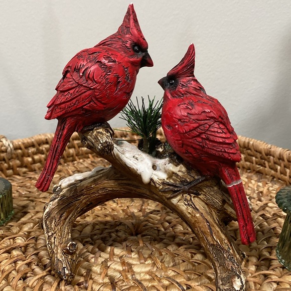 Vintage 1970-1980 Cardinal Pair On Snowy Branch - Picture 4 of 12